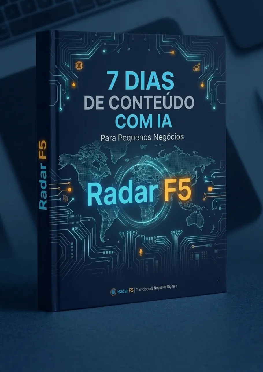 Capa do material 7 Dias de Conteúdo com IA, do Radar F5